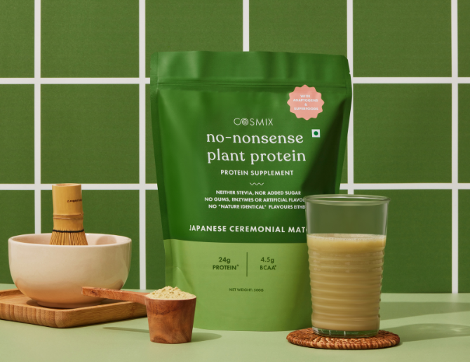 Cosmix Japanese Ceremonial Matcha No Nonsense Plant Protein Powder
