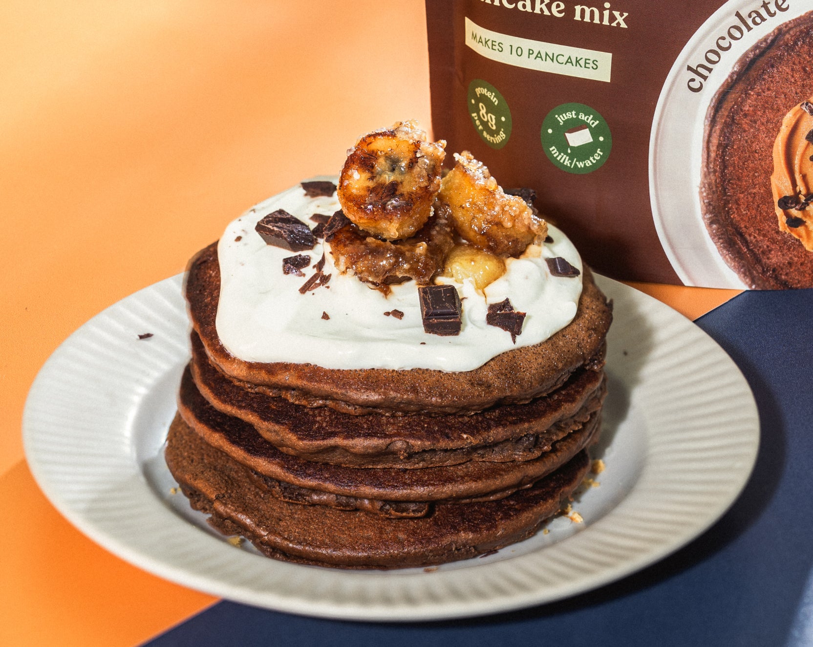 No-Nonsense Plant Protein Pancakes - Chocolate