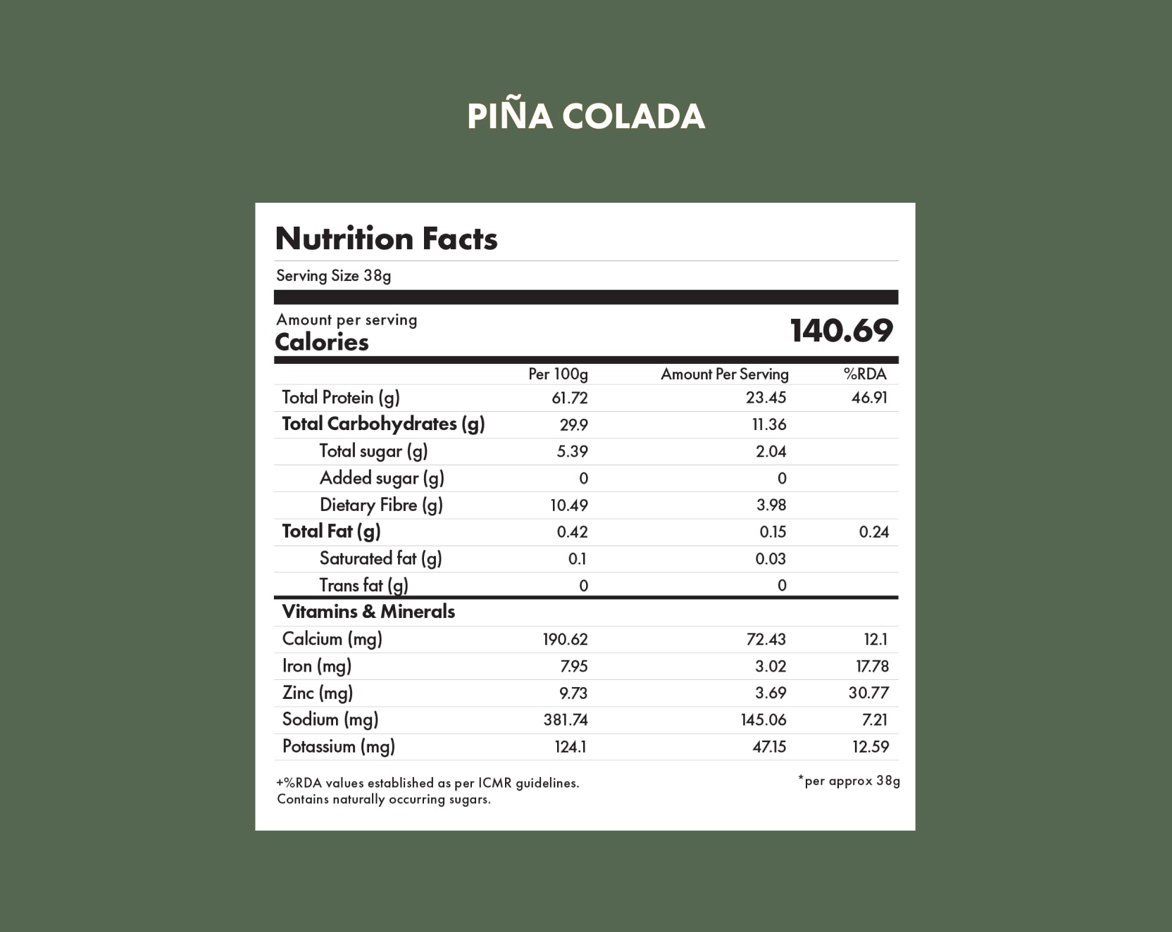 No-Nonsense Plant Protein - Piña Colada