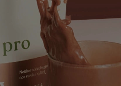 Splash of chocolate protein shake