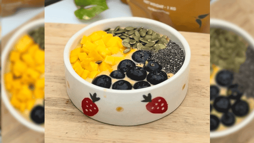 High-Protein Mango Smoothie Bowl