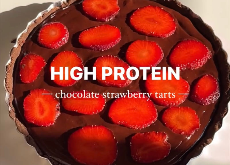 High-Protein Chocolate Strawberry Tart