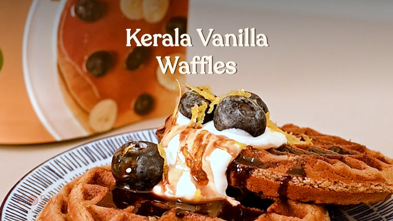 🥭 Kerala Vanilla Waffles with Coconut Cream