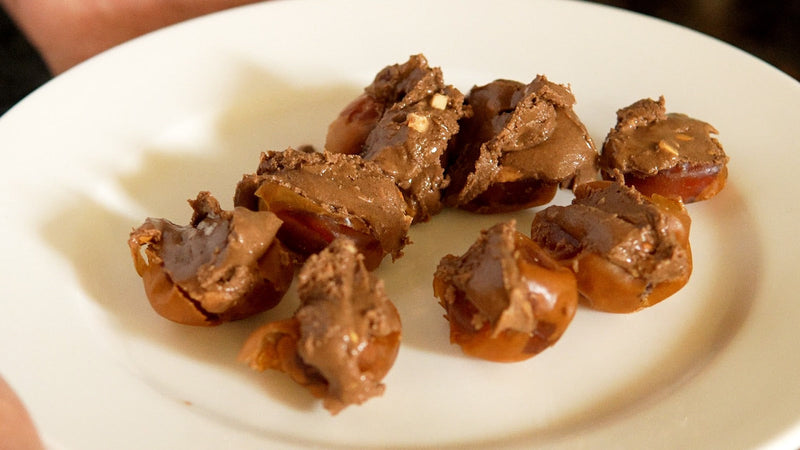 Cacao Protein Stuffed Dates (5-min snack | 26g protein)
