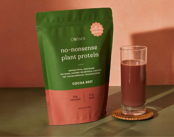 Cosmix Cocoa Beet No Nonsense Plant Protein Powder