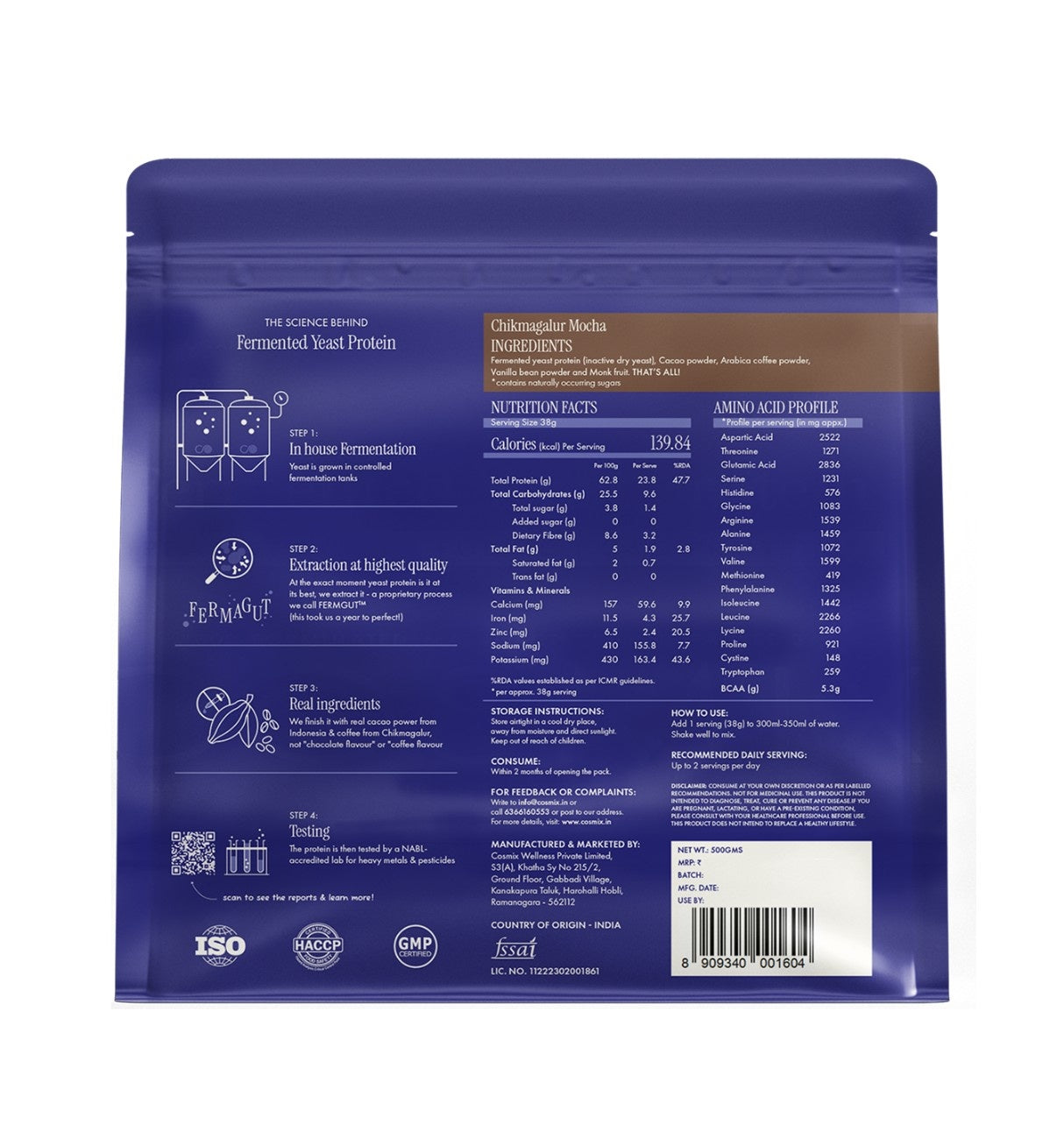No-Nonsense Fermented Yeast Protein Chikmagalur Mocha