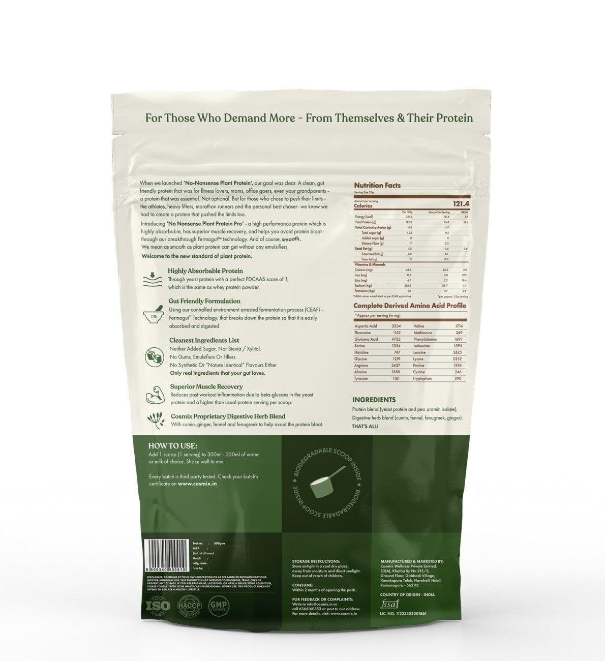 No-Nonsense Plant Protein - Classic Unflavoured Pro