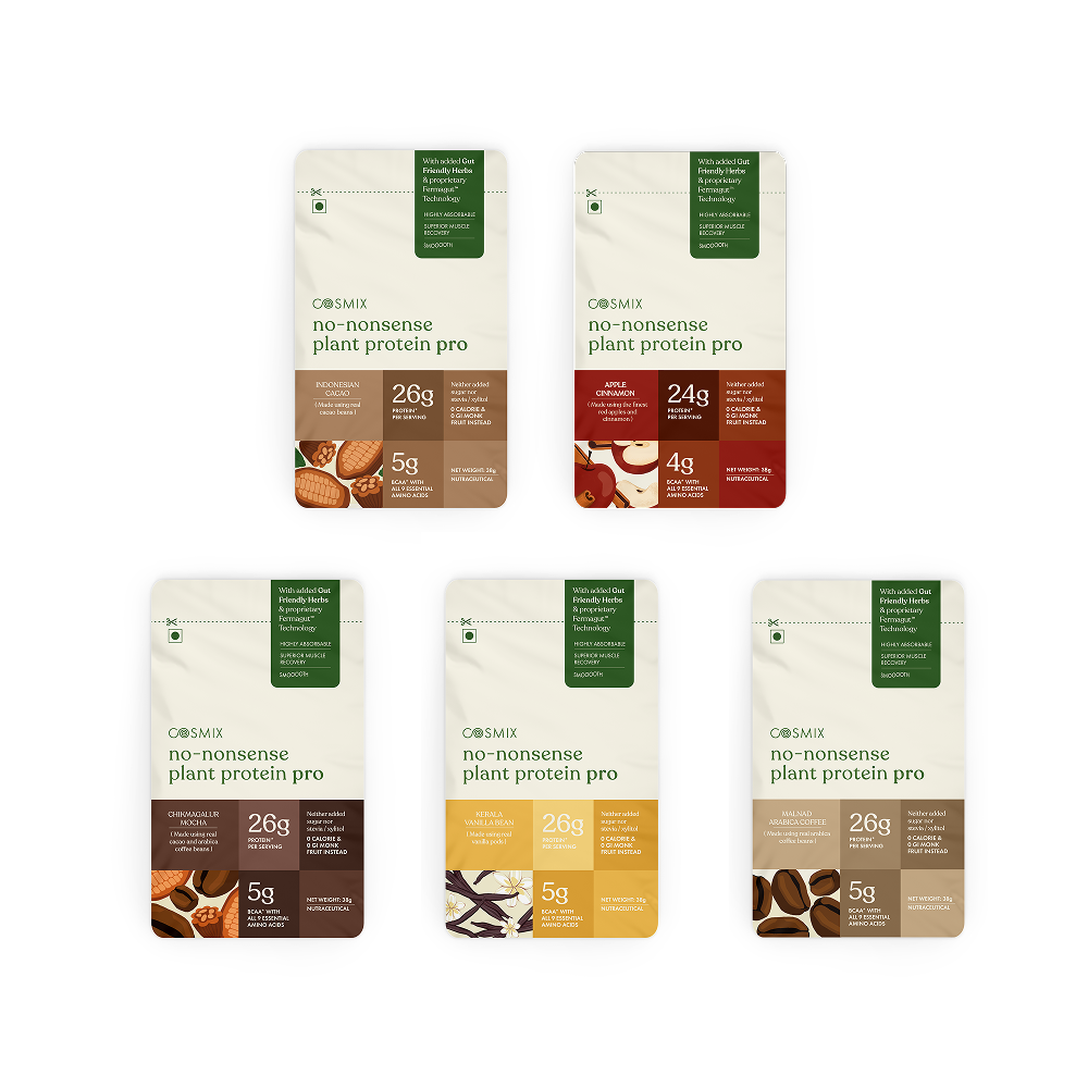 No-Nonsense Plant Protein - Assorted Pack of 5 pro sachets