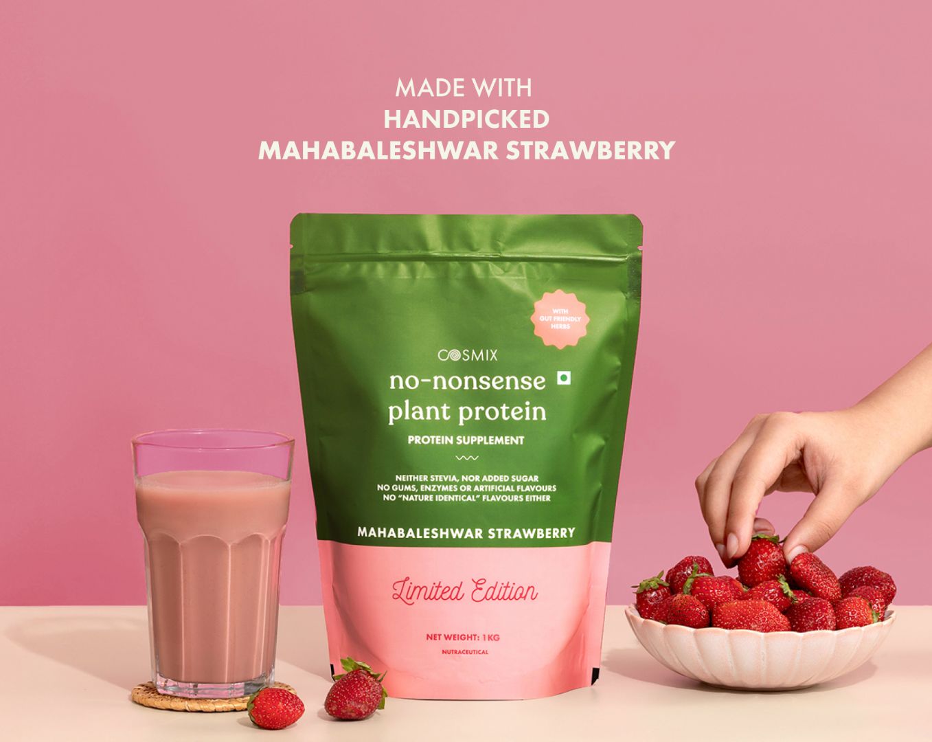 No-Nonsense Plant Protein - Mahabaleshwar Strawberry