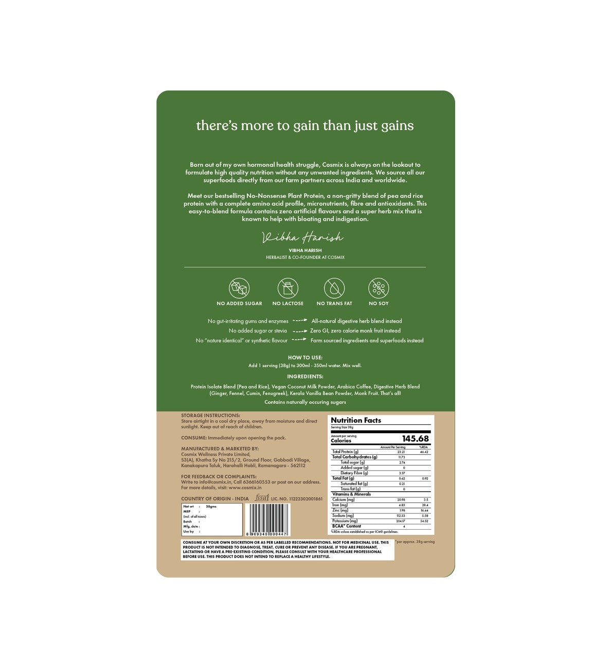 No-Nonsense Plant Protein - Malnad Arabica Coffee