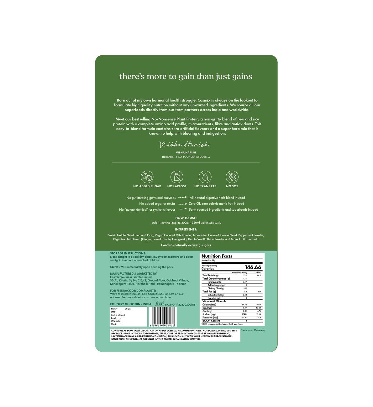 No-Nonsense Plant Protein - Mint Cacao