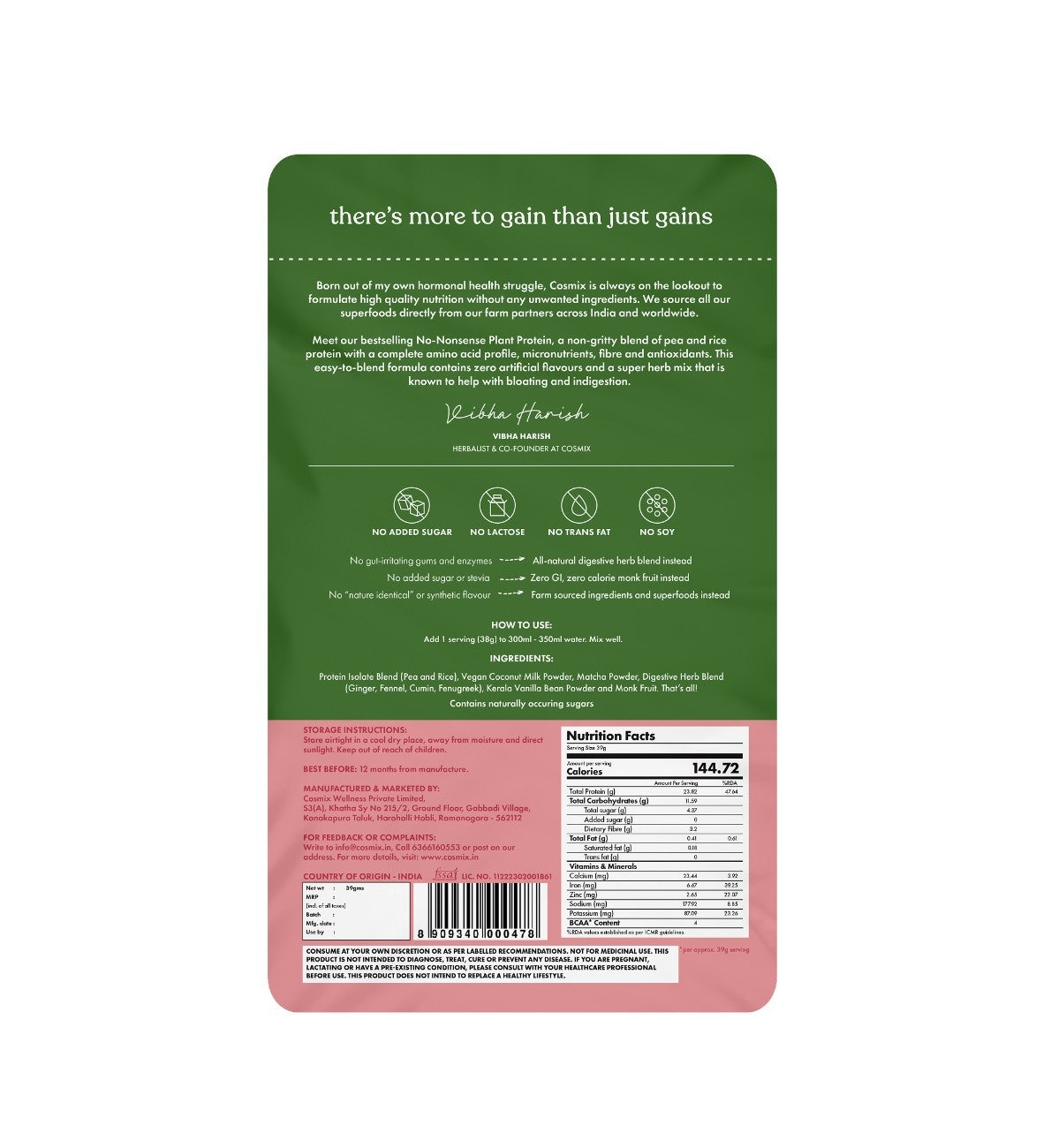 No-Nonsense Plant Protein - Assorted Flavours (Sachets)