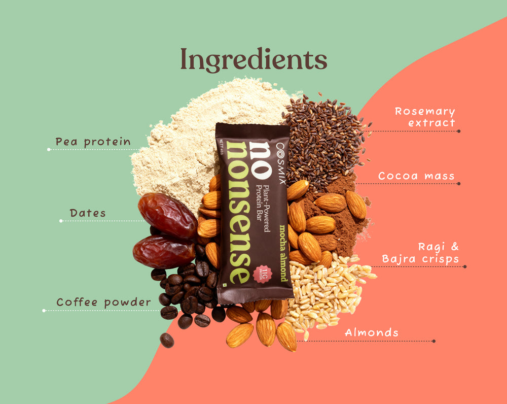 No-Nonsense Protein Bar - Mocha Almond | Pack of 6 | 270g