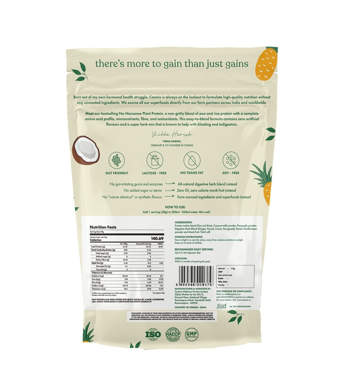 No-Nonsense Plant Protein - Piña Colada
